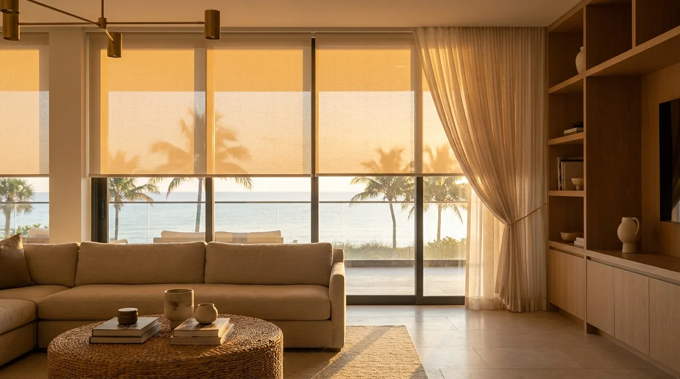 Golden-hour interior